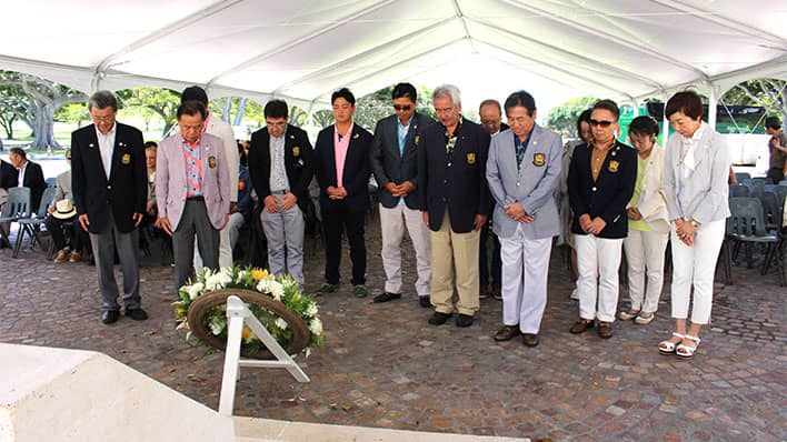パンチボール太平洋国立墓地にて追悼献花式典の開催の画像