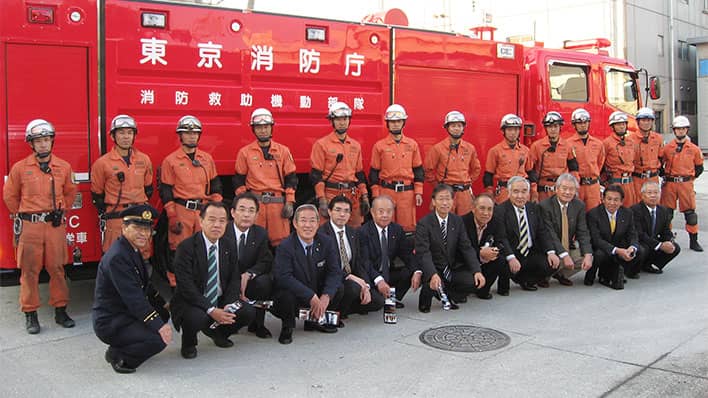 東京消防庁レスキュー隊の訓練を見学の画像